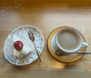 A tour wouldn't be a tour without coffee and cake. Found in Hiwasa