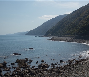 The road ran close to the coast as it headed south