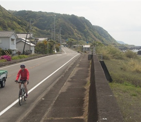 Anita along the coastal road