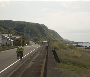 Jack and Christine along the coastal road