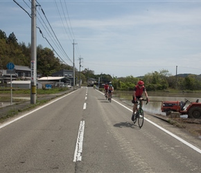 Keith passes the paddy fields