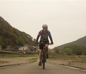 Jill crosses the Shimanto River