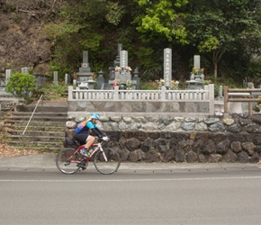 Colin and Angela pass a shrine