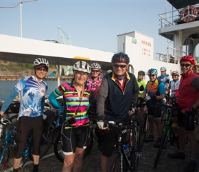 200 metres from the finish, everyone on the ferry