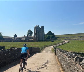 A few of us took the diversion and steep descent to visit the ruins at Shap abbey