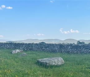 gamelands Stone circl was just off the route, 50metres along a bridleway. There were over 100 at one time, now 30ish, all fallen with views of the Howgills behind