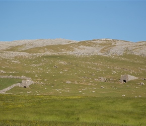 Limestone kilns were plentiful. Used in the last century, they stand as sentinels to a time now past