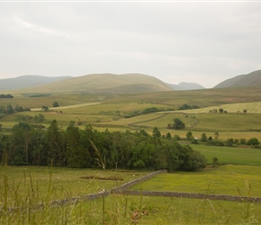 Northern Howgills looking left from the route. Our day was to go around these