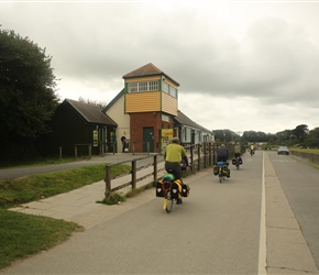 Fremington Key, home of a very large tea room and a restored signal box in the proper colours