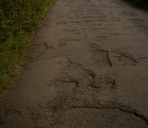 Glorious Devon lane road surface