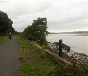 Simon heading back to Barnstaple along the old railway line