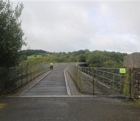 Will on the Meldon Viaduct