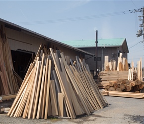 Along the river valley signs of local woodmaking industry was everywhere, in this case at Jonomachi