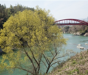 Eizanji Bridge over the Yoshino River. We would go over this on the way to lunch