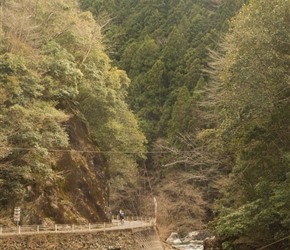 Along the Kiyo River. Hardly controlled, this river ran wild and it was very scenic