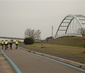 We had to cross a few bridges at the end to get to the port, then the ferry and a 2 hour crossing to Shikoku itself