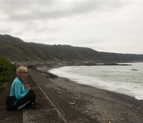 Christine takes in the view at Nabari