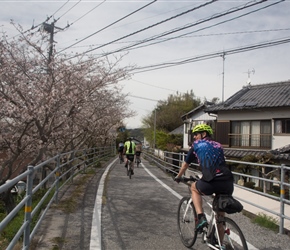 Towards the end of the cyclepath as it passes through Yasu