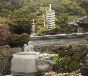 Wash your hands at the entrance to Kongōfukuji Temple