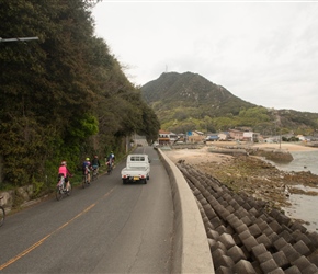 Along the east coast of Mukaishima Island