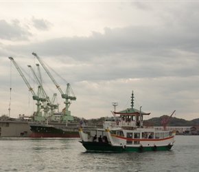 The Fukumoto Ferry would be our final water crossing, about 600metres from the finish