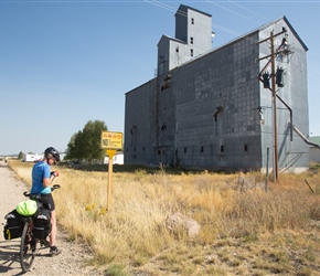 Sharon at the start of the cycleway