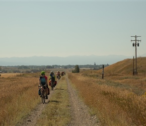 Josie on the Tetonia to Ashton Cycleway