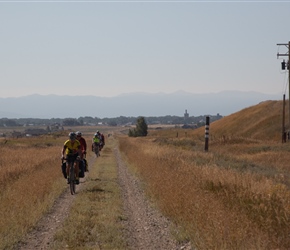 Lorna on the Tetonia to Ashton Cycleway