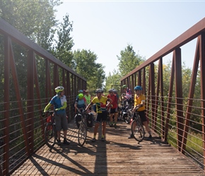 All on the trestle table on the Tetonia to Ashton Cycleway