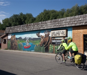 Christine and David pass mural