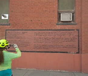 Josie pictures a mural