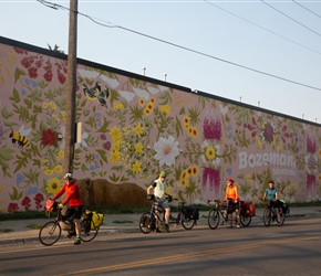 Mural in Bozeman. This was on a cycle route out of town