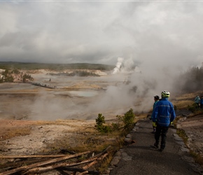 Lorna and Geoff at Norris Geyser Station