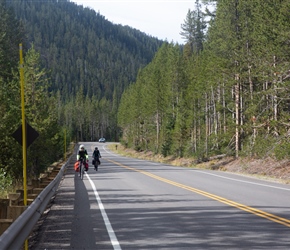 Geoff climbs towards the divide