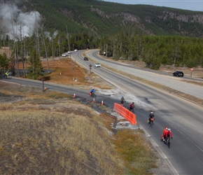 Leaving Old Faithful area