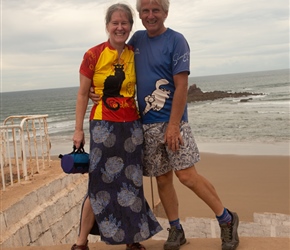 Neil and Sarah at Plage Lgzira