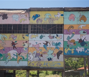 Murals on the factory