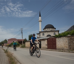 Tony passes Shengjergj Mosque