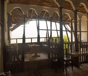 Head of the household area in an old house in Inside-summer-floor-in-house-in-Gjirokaster