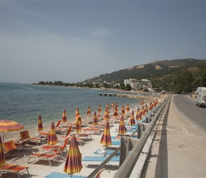 Coming into Vlore. Albania is undergoing quite a building program along the coast