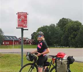 Siobhan by route 7 sign