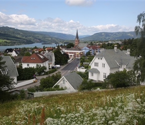 Lillehammer from a viewpoint as you entered