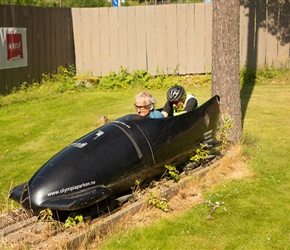 Neil and Siobhan in a 2 man bobsleigh