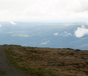 Having climbed Ian reaches the summit