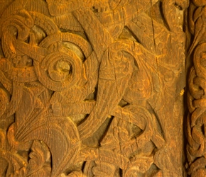 12th century wood carving in Hore Stave Church