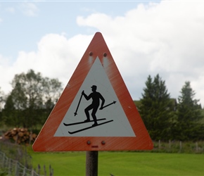 Watch out for skiers