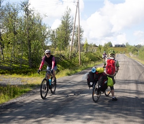 The fast group pass us