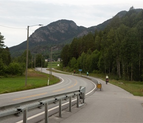 Cyclepath on the first section