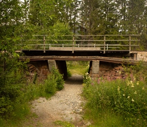 Under the railway line