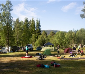 Packing up at Degali campsite